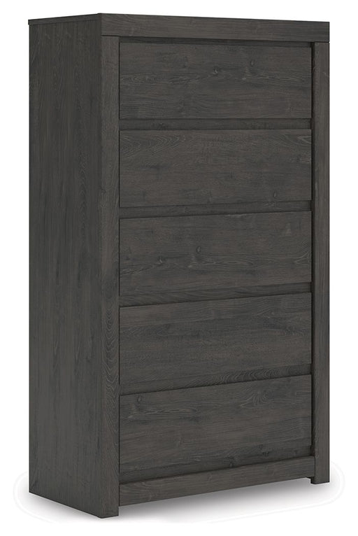 Fraluna - Five Drawer Chest - Charcoal - R&R Furniture Gallery (Fountain Valley, CA)