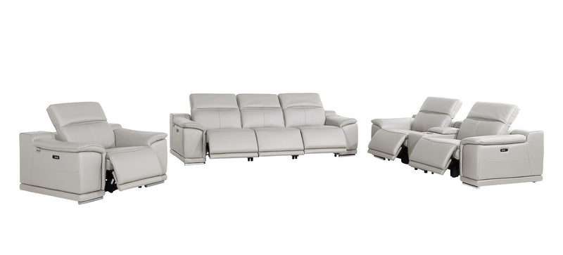 9762 - 7-Piece Modular Power Reclining Sofa, Loveseat And Chair Set With 6 Power Recliners In