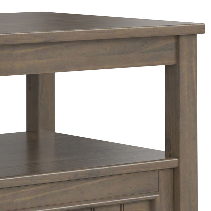 Lev - End Table With Bottom Drawer - Smoky Brown - R&R Furniture Gallery (Fountain Valley, CA)