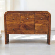 Darcy - 3 Over 3 Drawer Chest - Brown - R&R Furniture Gallery (Fountain Valley, CA)