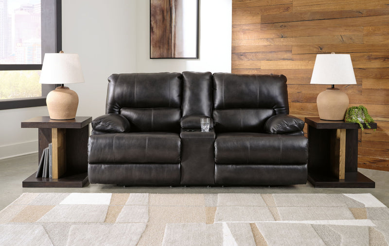 Mountainous - Power Reclining Loveseat With Console /Adj Headrest - Eclipse - R&R Furniture Gallery (Fountain Valley, CA)