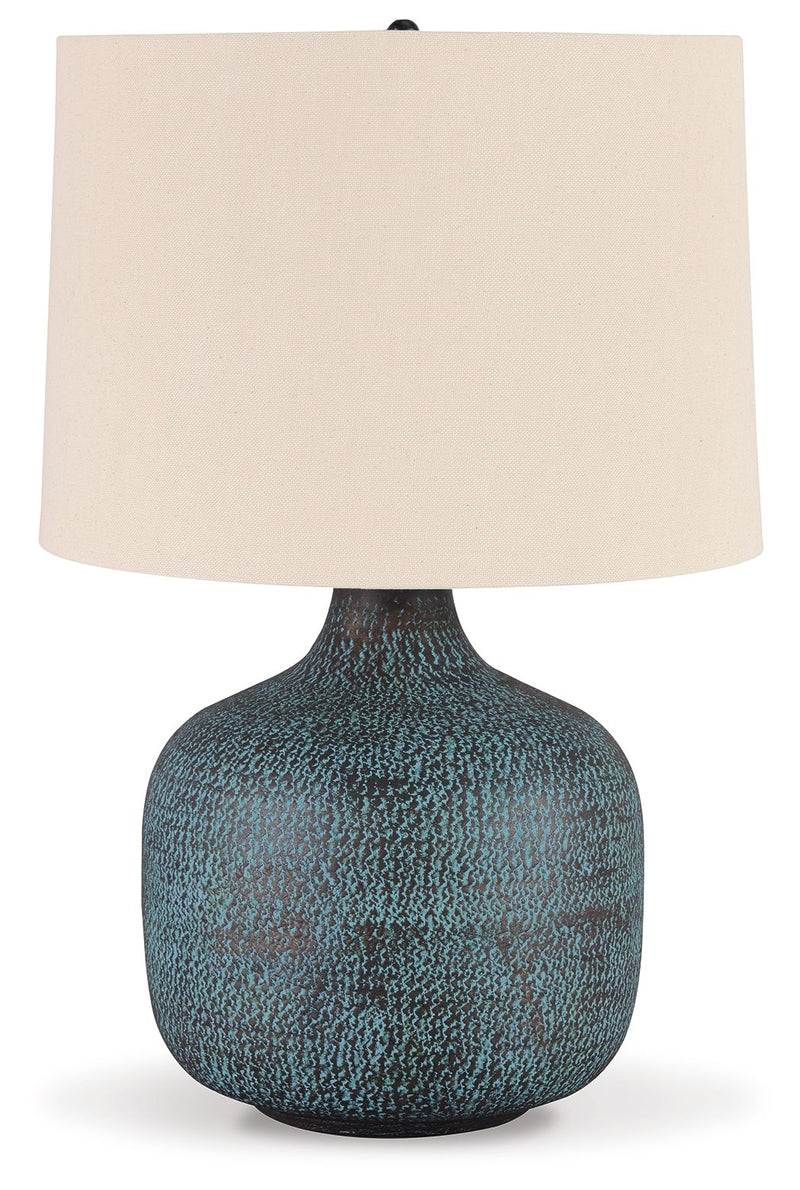 Malthace - Metal Table Lamp  - Patina - R&R Furniture Gallery (Fountain Valley, CA)