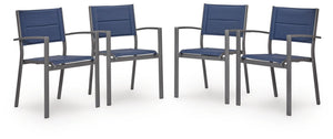 Rocky Creek - Sling Arm Chair (Set of 4) - Blue / Gray