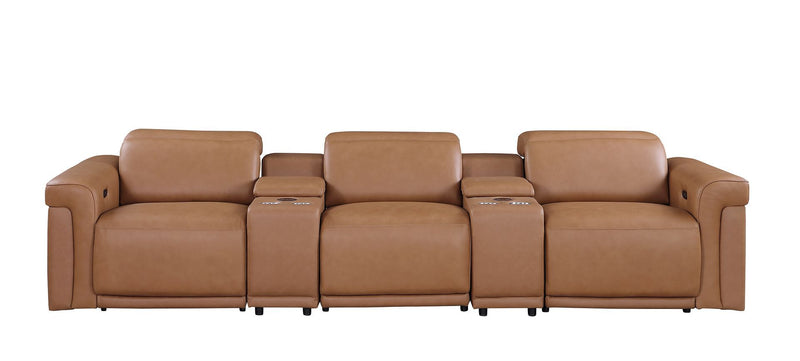 1126 - 8-Piece Modular Power Reclining Sofa & Loveseat Set In With 5 Power Recliners & Power Headrests