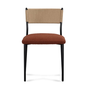Set of two Celine boucle dining chairs by TOV Furniture, featuring stylish upholstered seats and modern design.