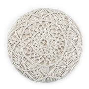 Coates - Round Macrame Pouf - Natural - R&R Furniture Gallery (Fountain Valley, CA)