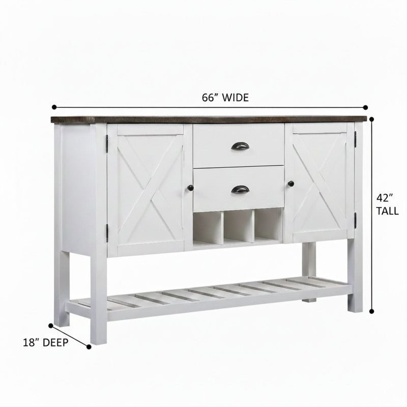 2 Drawer Server - Brown - R&R Furniture Gallery (Fountain Valley, CA)