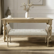 Accent Bench With Arm - Natural - R&R Furniture Gallery (Fountain Valley, CA)