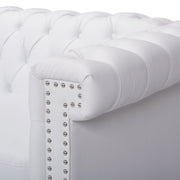Noble House Chesterfield style 3-seater sofa with deep button tufting and classic stationary design in a luxurious upholstery.