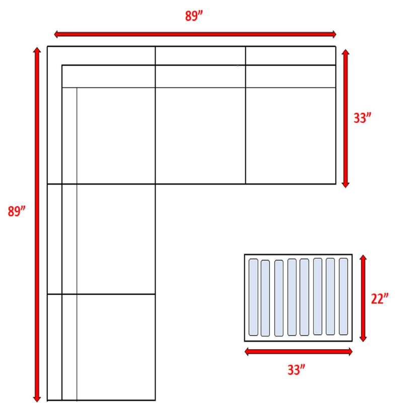 Wicker Sectional Sofa With Cushions And Table - R&R Furniture Gallery (Fountain Valley, CA)