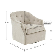 Calvin - Swivel Chair With 360 Degree Rotation - Beige - R&R Furniture Gallery (Fountain Valley, CA)