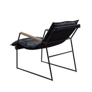 Luberzo - Accent Chair - Distress Espresso Top Grain Leather & Matt Iron - R&R Furniture Gallery (Fountain Valley, CA)