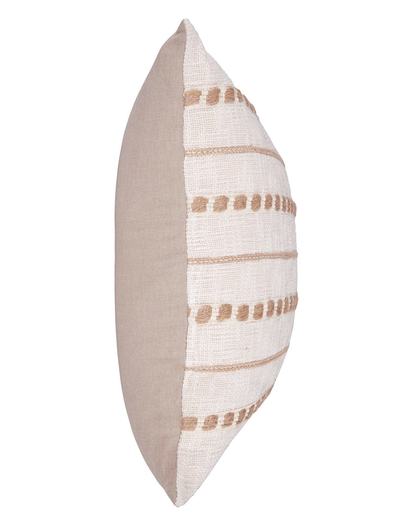Melange - Lago Pillow - Ivory / Natural - R&R Furniture Gallery (Fountain Valley, CA)