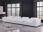 1208 - 7 Piece Leather Sofa With 4 Power Recliners And Power Headrests - R&R Furniture Gallery (Fountain Valley, CA)