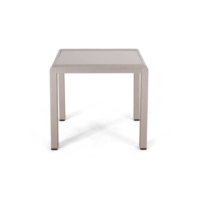 Cape Coral - Contemporary Side Table With Frosted Glass Top - R&R Furniture Gallery (Fountain Valley, CA)
