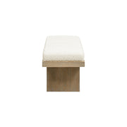 Bella - Upholstered Modern Accent Bench - Ivory White - R&R Furniture Gallery (Fountain Valley, CA)