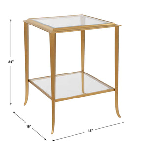 Accent End Table - Gold