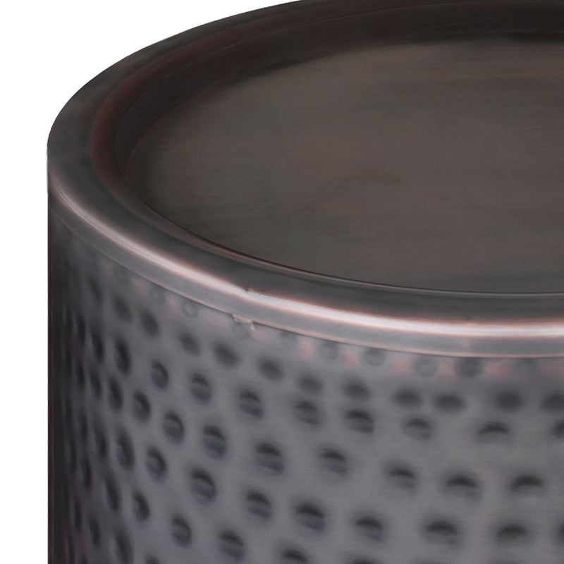 Corbin - Hammered Metal Side Table - R&R Furniture Gallery (Fountain Valley, CA)