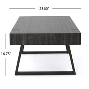 Abitha - Coffee Table With Industrial Powder Coated Metal Legs - R&R Furniture Gallery (Fountain Valley, CA)