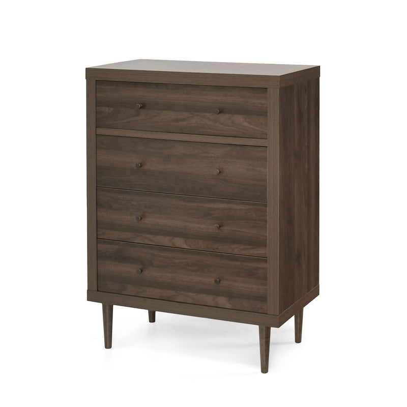 Farhart - Mid Century Modern 4 Drawer Dresser - Walnut - R&R Furniture Gallery (Fountain Valley, CA)