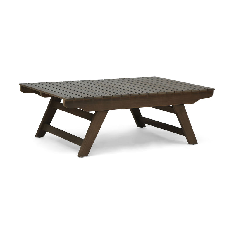 Outdoor Acacia Wood Coffee Table With Open Slat Design - R&R Furniture Gallery (Fountain Valley, CA)