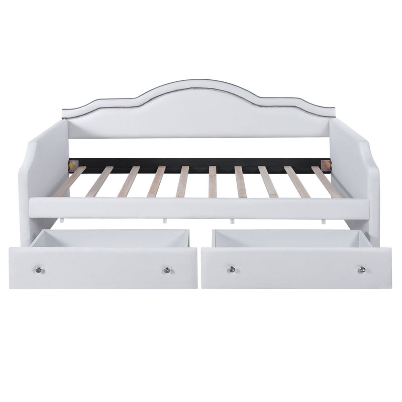 Upholstered Daybed With LED Lights And 2 Drawersme - R&R Furniture Gallery (Fountain Valley, CA)