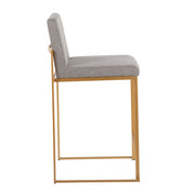 Lumi Source Fuji contemporary high back stylish counter stool with sleek design and modern finish, part of a stool set.