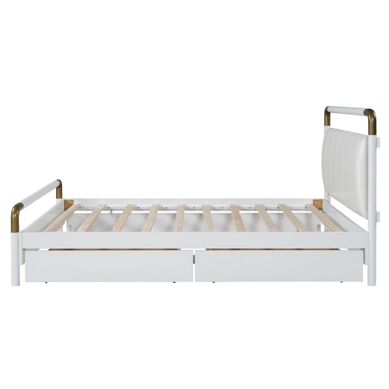 Storage Platform Bed, With 2 Big Drawers, Trundle - R&R Furniture Gallery (Fountain Valley, CA)
