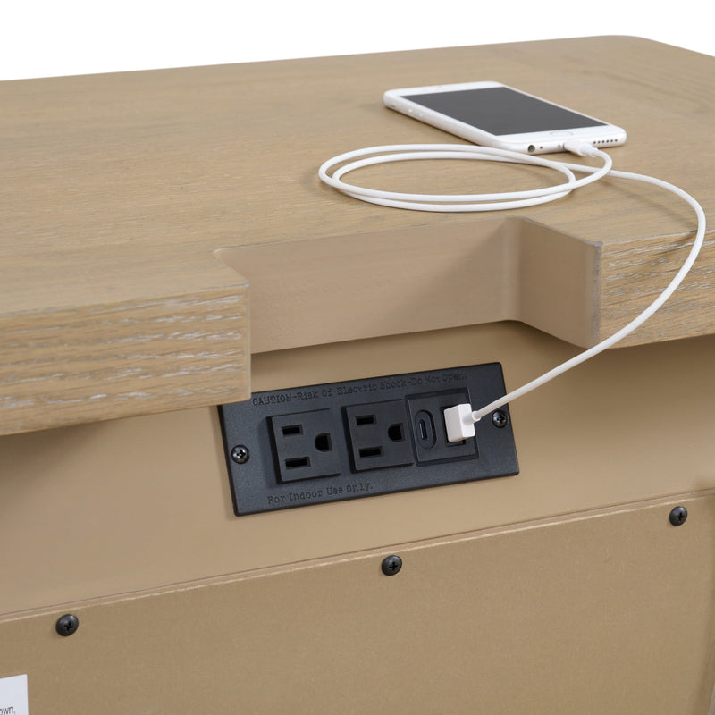 3 Drawer Nightstand - Tan - R&R Furniture Gallery (Fountain Valley, CA)