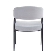 Contemporary Upholstered Dining Chairs With Metal Legs (Set of 2) - R&R Furniture Gallery (Fountain Valley, CA)