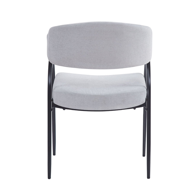 Contemporary Upholstered Dining Chairs With Metal Legs (Set of 2) - R&R Furniture Gallery (Fountain Valley, CA)