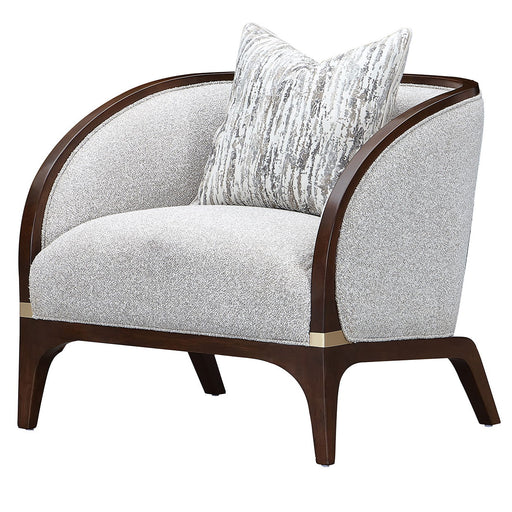 Houston - Matching Chair - Pebble / Walnut - R&R Furniture Gallery (Fountain Valley, CA)