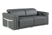 1126 - Top Grain Power Reclining Italian Leather Sofa - R&R Furniture Gallery (Fountain Valley, CA)