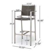 Outdoor Rust Proof Aluminum Barstools (Set of 2) - R&R Furniture Gallery (Fountain Valley, CA)