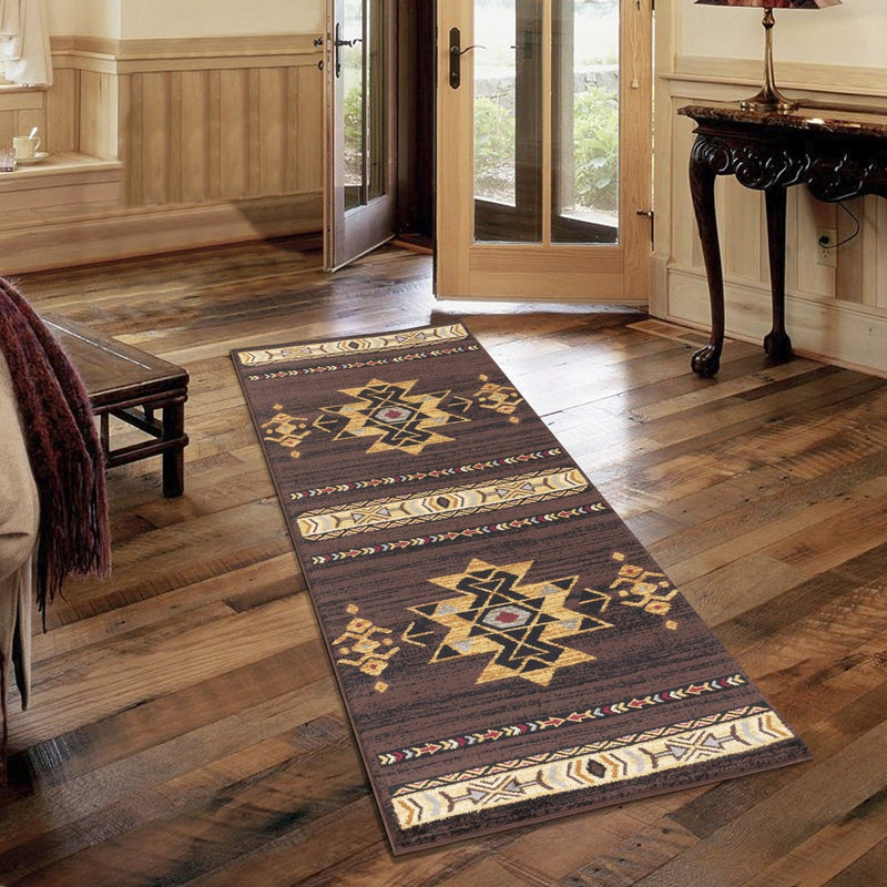 Tribes - 5'3" X 7'3" Southwest Area Rug - Brown - R&R Furniture Gallery (Fountain Valley, CA)
