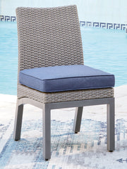 Half Moon Beach - Side Chair With Cushion (Set of 2) - Blue / Gray - R&R Furniture Gallery (Fountain Valley, CA)