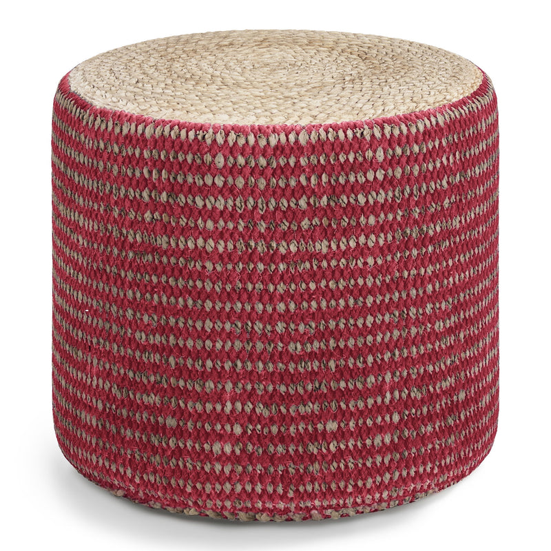 Larissa - Handcrafted Round Braided Pouf - R&R Furniture Gallery (Fountain Valley, CA)