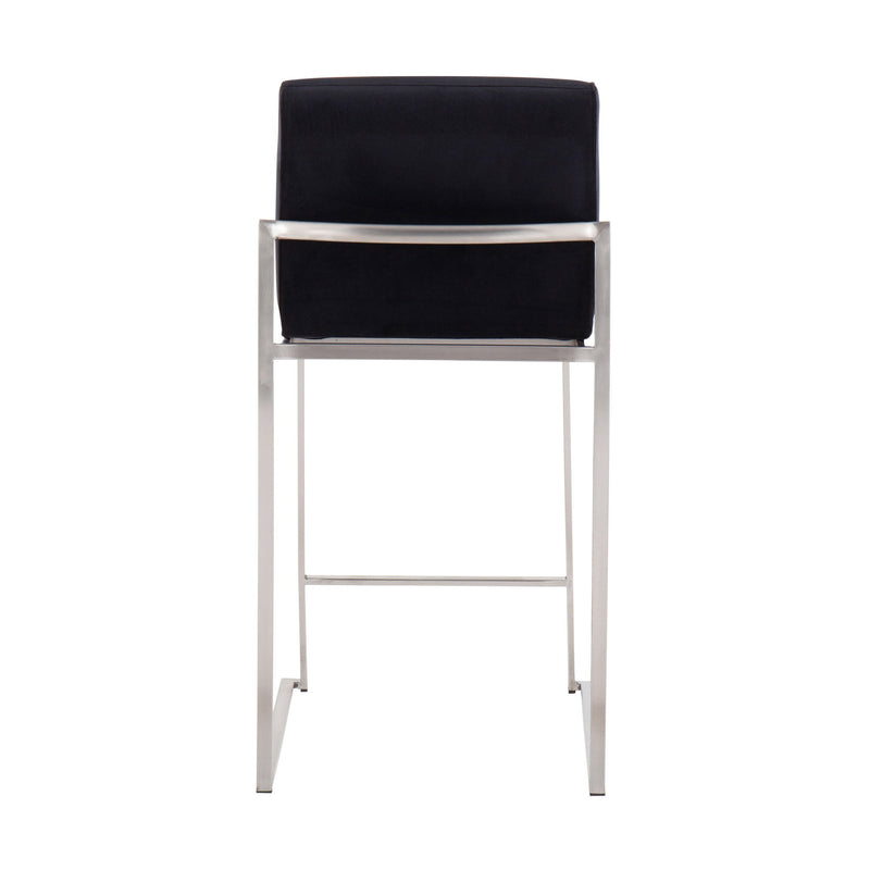 Lumi Source Fuji contemporary high back counter stool with functional design, featuring a sleek modern look and sturdy frame.