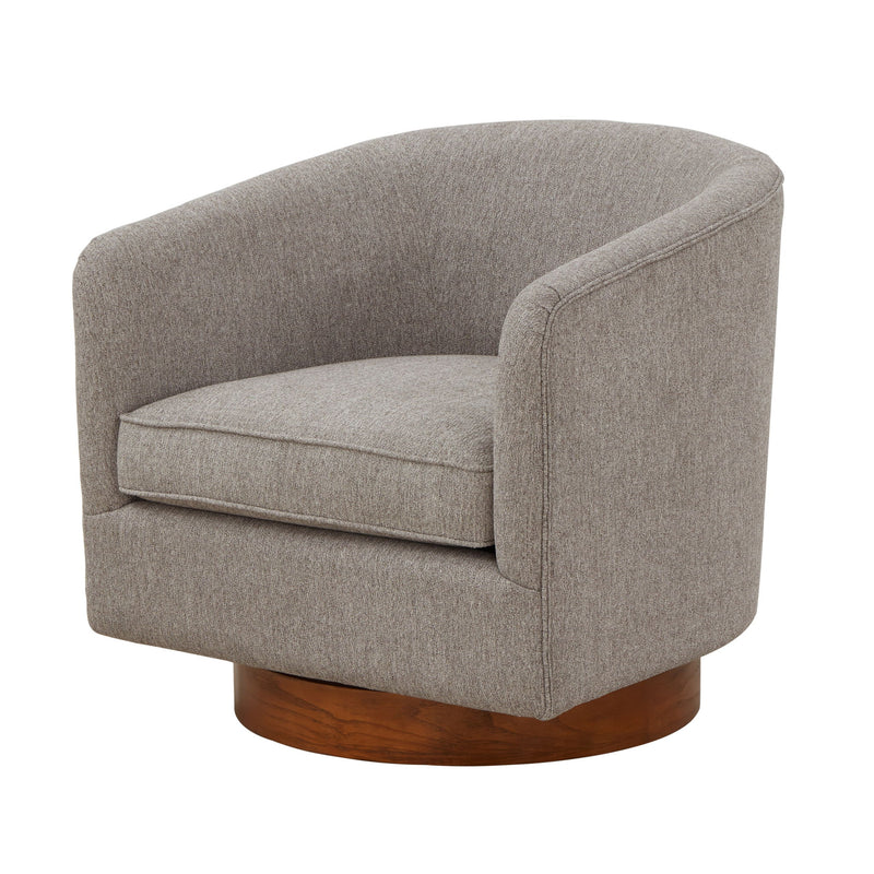 Miramar - Swivel Barrel Chair With Wooden Base - R&R Furniture Gallery (Fountain Valley, CA)