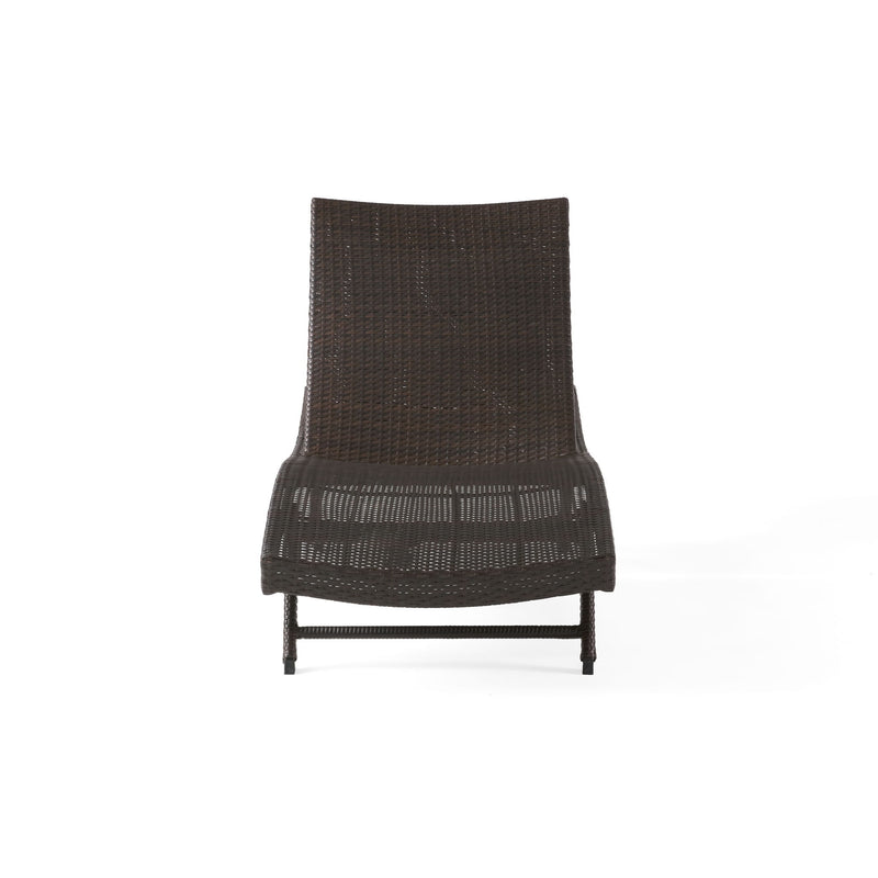 Kauai - Modern Style Pe Wicker Chaise Lounge - Brown Multi - R&R Furniture Gallery (Fountain Valley, CA)