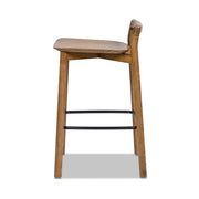 Sven - Modern Minimalist Low Back Counter Stool - Dark Brown Walnut - R&R Furniture Gallery (Fountain Valley, CA)
