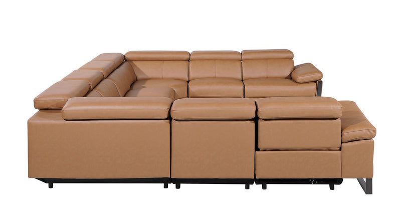 1246 - 8-Piece U-Shaped Modular Power Reclining Sectional With 4 Power Recliners And Power Headrests