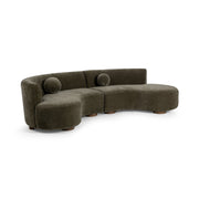 Classic Home Octavia sectional sofa, stationary sectional with plush cushions and modern design, shown in a cozy living room setting.