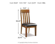 Ralene - Dining UPH Side Chair (Set of 2) - Medium Brown - R&R Furniture Gallery (Fountain Valley, CA)