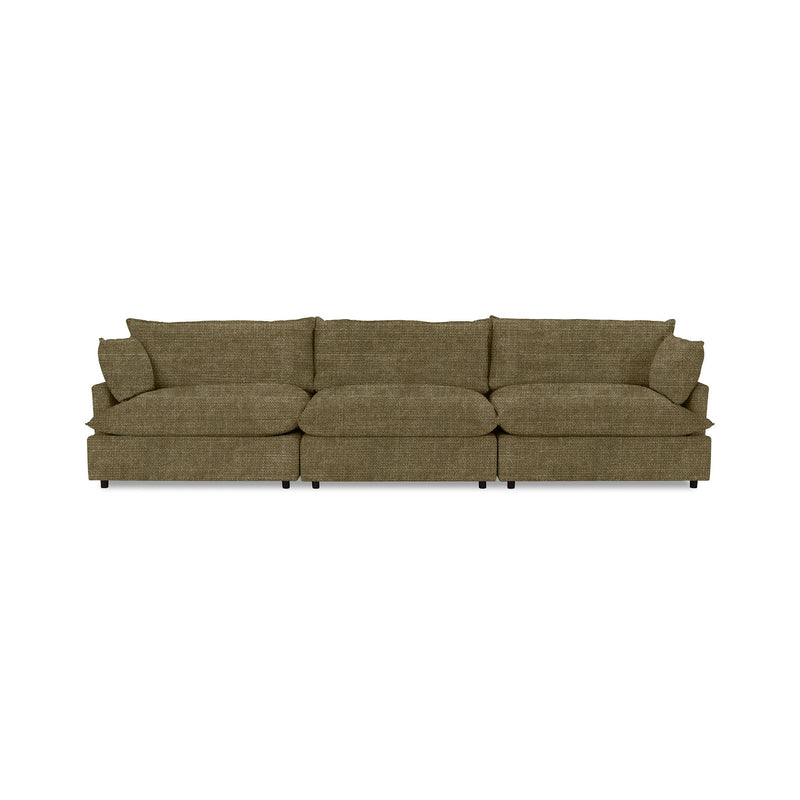 Classic Home Caplan modular sectional in a neutral fabric, featuring clean lines and plush cushions for modern living spaces.