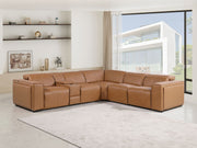 1224 - 6-Piece L-Shaped Sectional Sofa In With 3 Power Recliners & Power Headrests - R&R Furniture Gallery (Fountain Valley, CA)