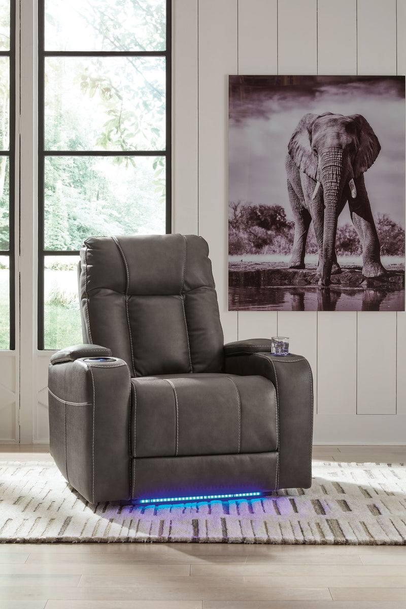Feazada - Power Recliner With Adj Headrest - R&R Furniture Gallery (Fountain Valley, CA)