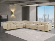 1224 - 8-Piece L-Shaped Sectional Sofa In With 4 Power Recliners & Power Headrests - R&R Furniture Gallery (Fountain Valley, CA)