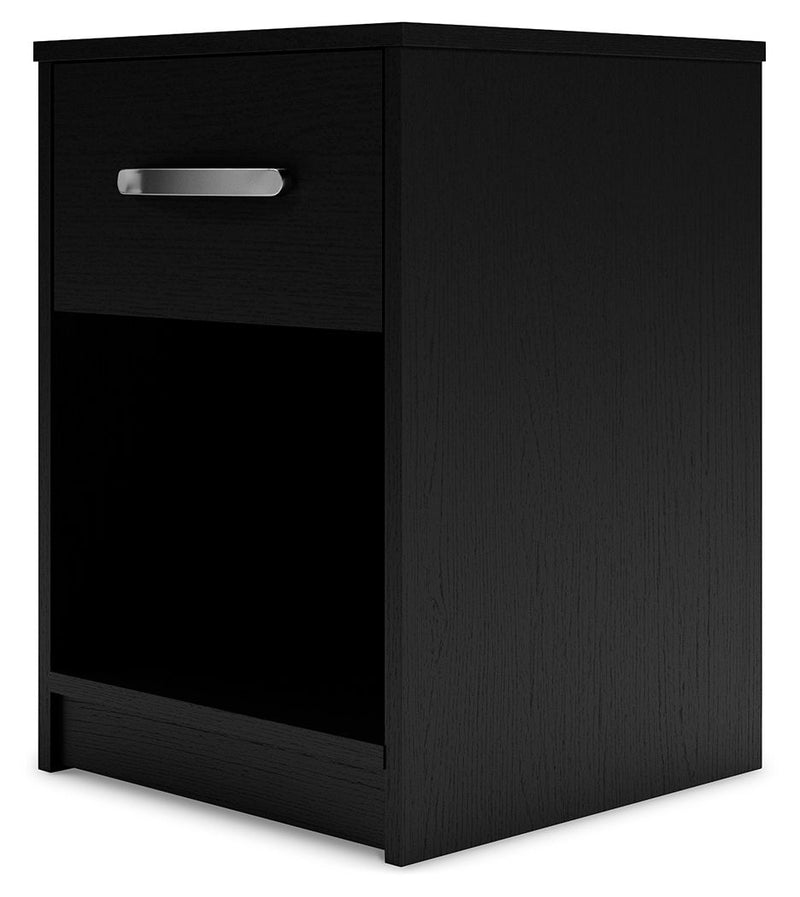 Finch - One Drawer Night Stand - 23" Height - Black - R&R Furniture Gallery (Fountain Valley, CA)