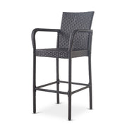 Outdoor Wicker Barstools With Rattan And Iron Frame - R&R Furniture Gallery (Fountain Valley, CA)